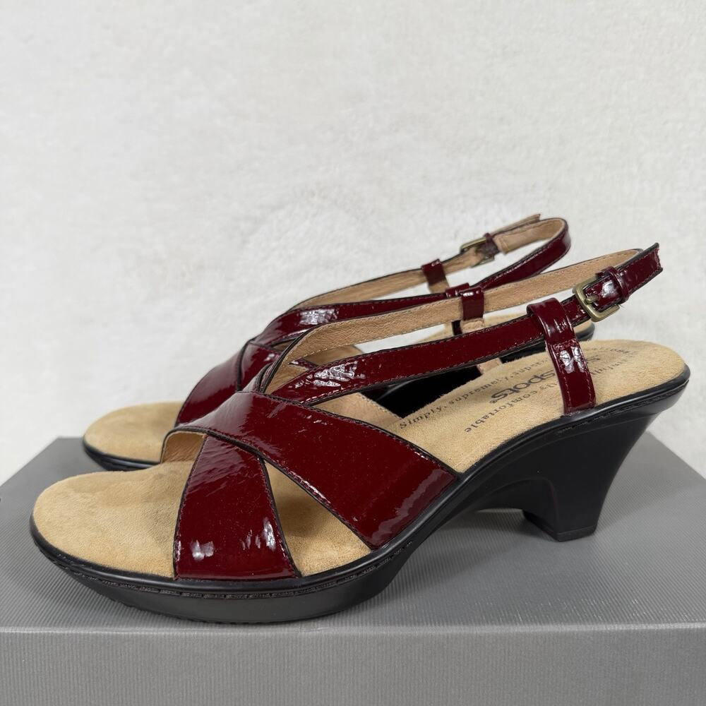 Softspots Virginia Red Patent Leather Slingback Sandals Women’s Size 7 Comfort